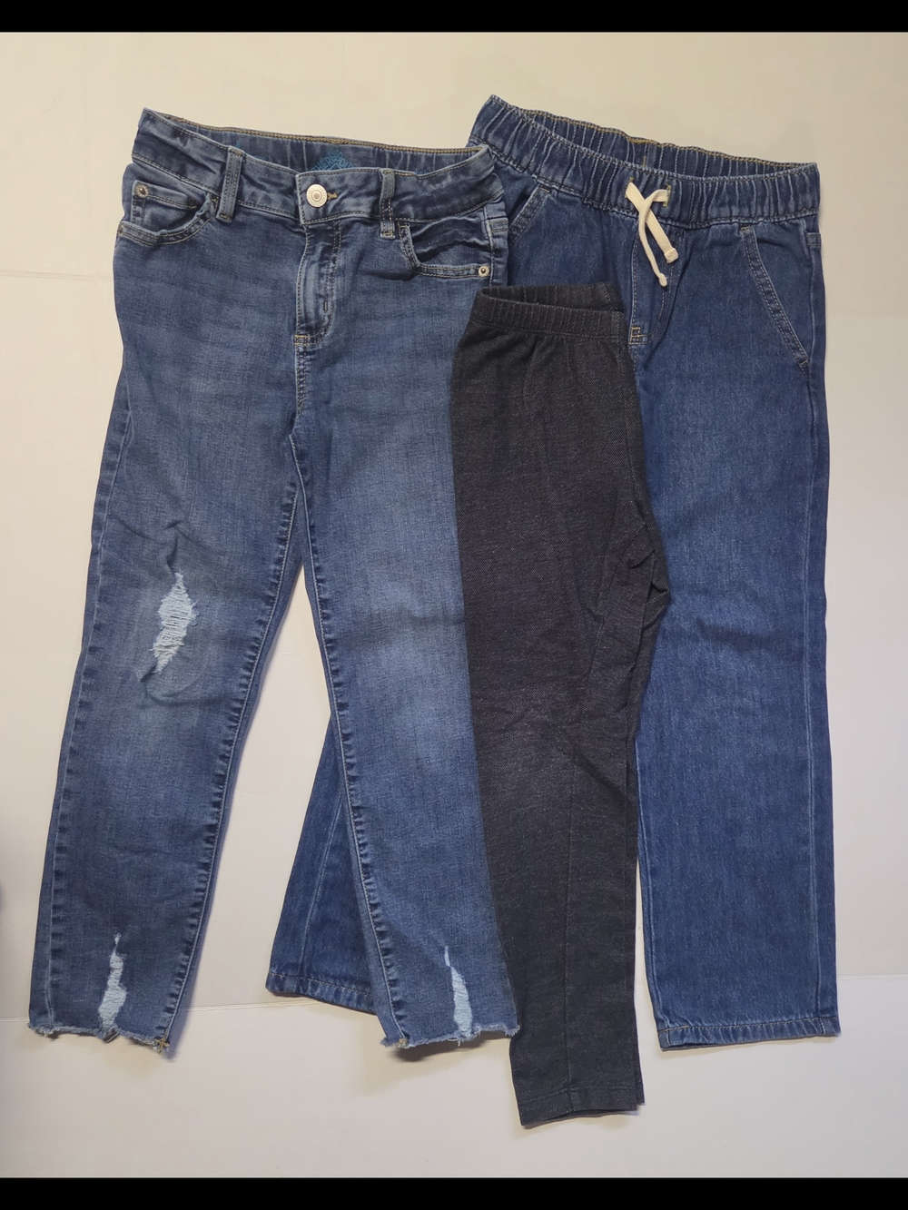 Cat & Jack Blue and Dark Gray Kids Jeans Trio